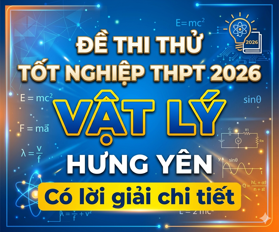 15. Đề thi thử tốt nghiệp THPT 2026 Vật Lý THPT Sở Hưng Yên 0204 - Có lời giải