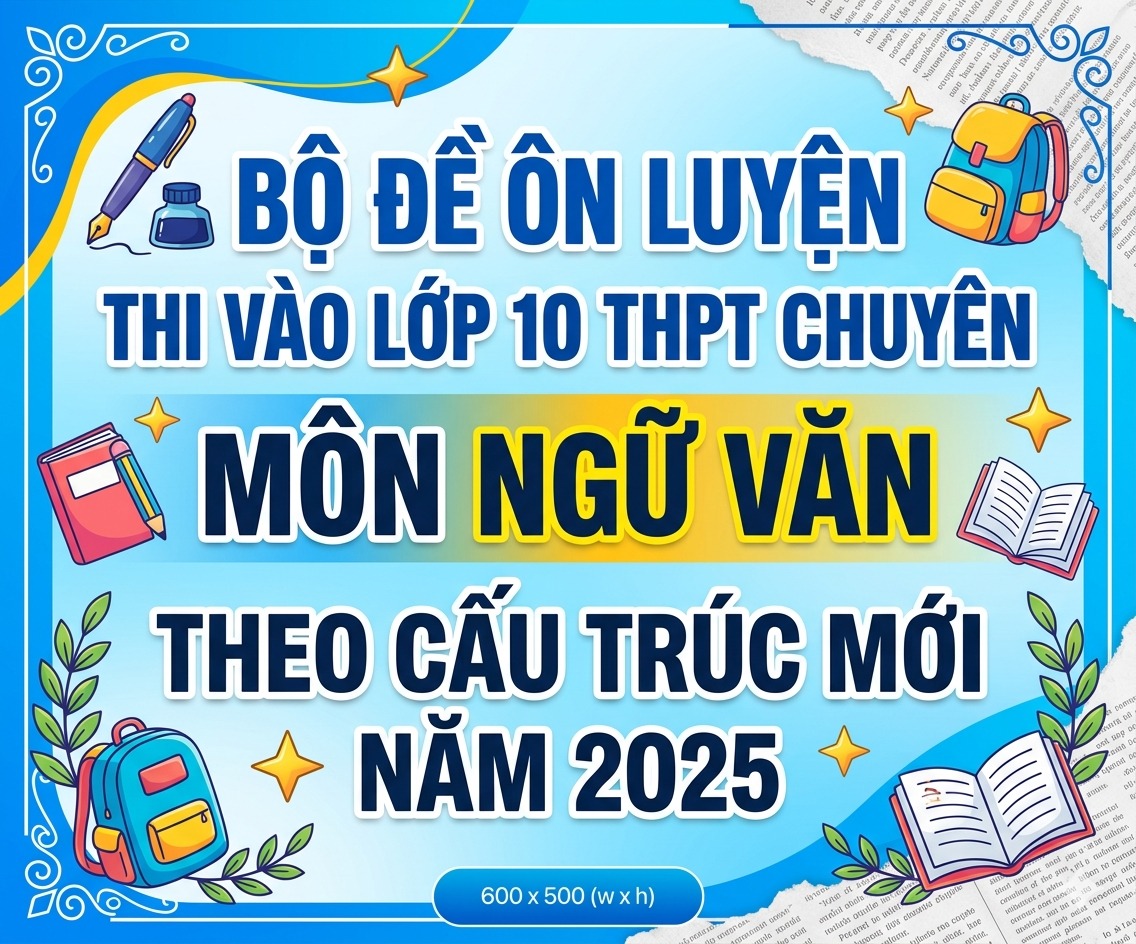 Bộ đề ôn luyện thi vào lớp 10 thpt chuyên môn ngữ văn  THEO CẤU TRÚC MỚI NĂM 2025