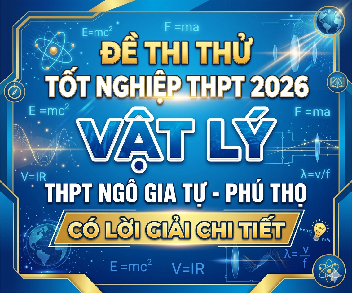 5. Đề thi thử tốt nghiệp THPT 2026 Vật Lý THPT Ngô Gia Tự - Phú Thọ - Có lời giải