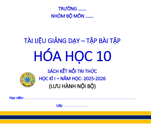BÀI TẬP HOÁ HỌC 10