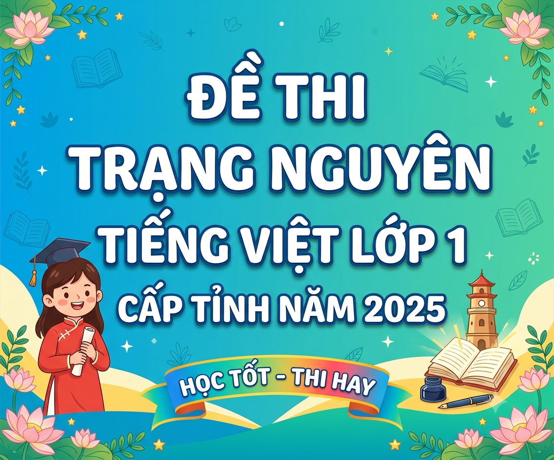 10 đề ôn trạng nguyên tiếng việt lớp 1 cấp trường có đáp án năm 2024-2025 Miễn phí