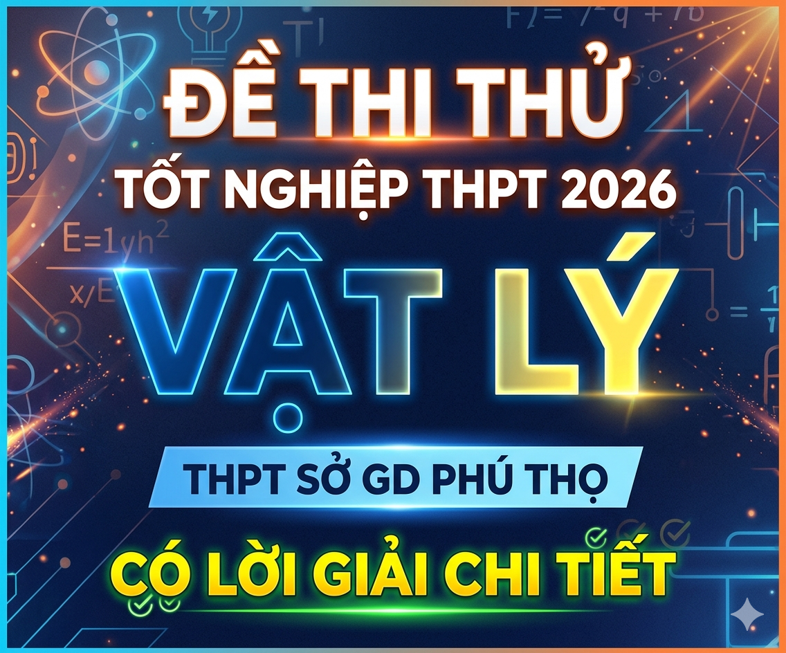 11. Đề thi thử tốt nghiệp THPT 2026 Vật Lý THPT Sở GD Phú Thọ - Có lời giải