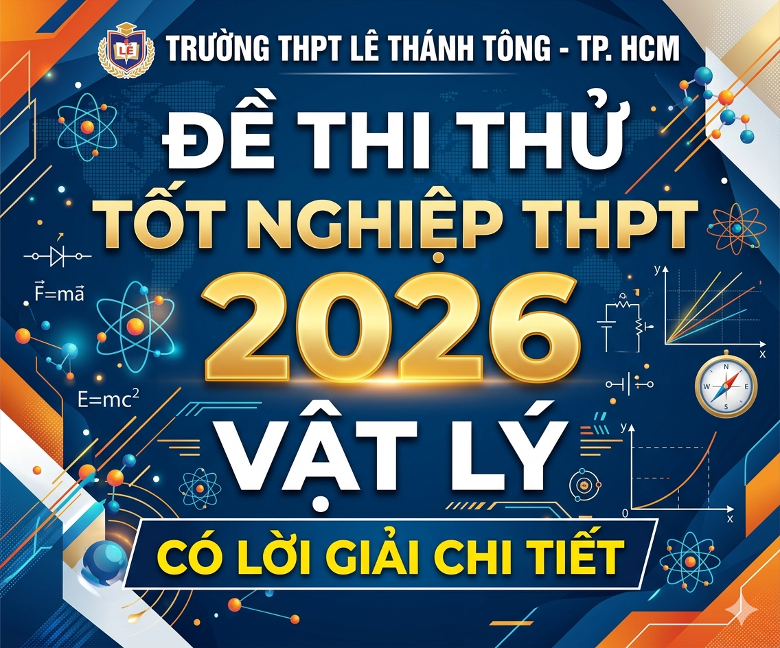 3. Đề thi thử tốt nghiệp THPT 2026 Vật Lý THPT Lê Thánh Tông - HCM - Có lời giải