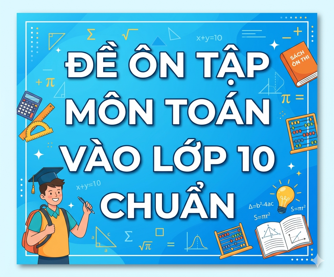 ĐỀ ÔN TẬP MÔN TOÁN VÀO LỚP 10 CHUẨN