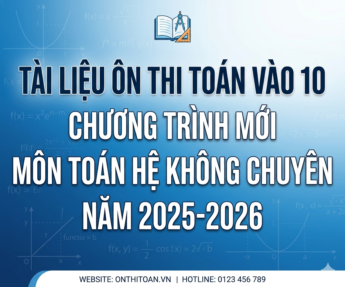 Tài liệu ôn thi toán vào 10 chương trình mới môn toán hệ không chuyên năm 2025-2026