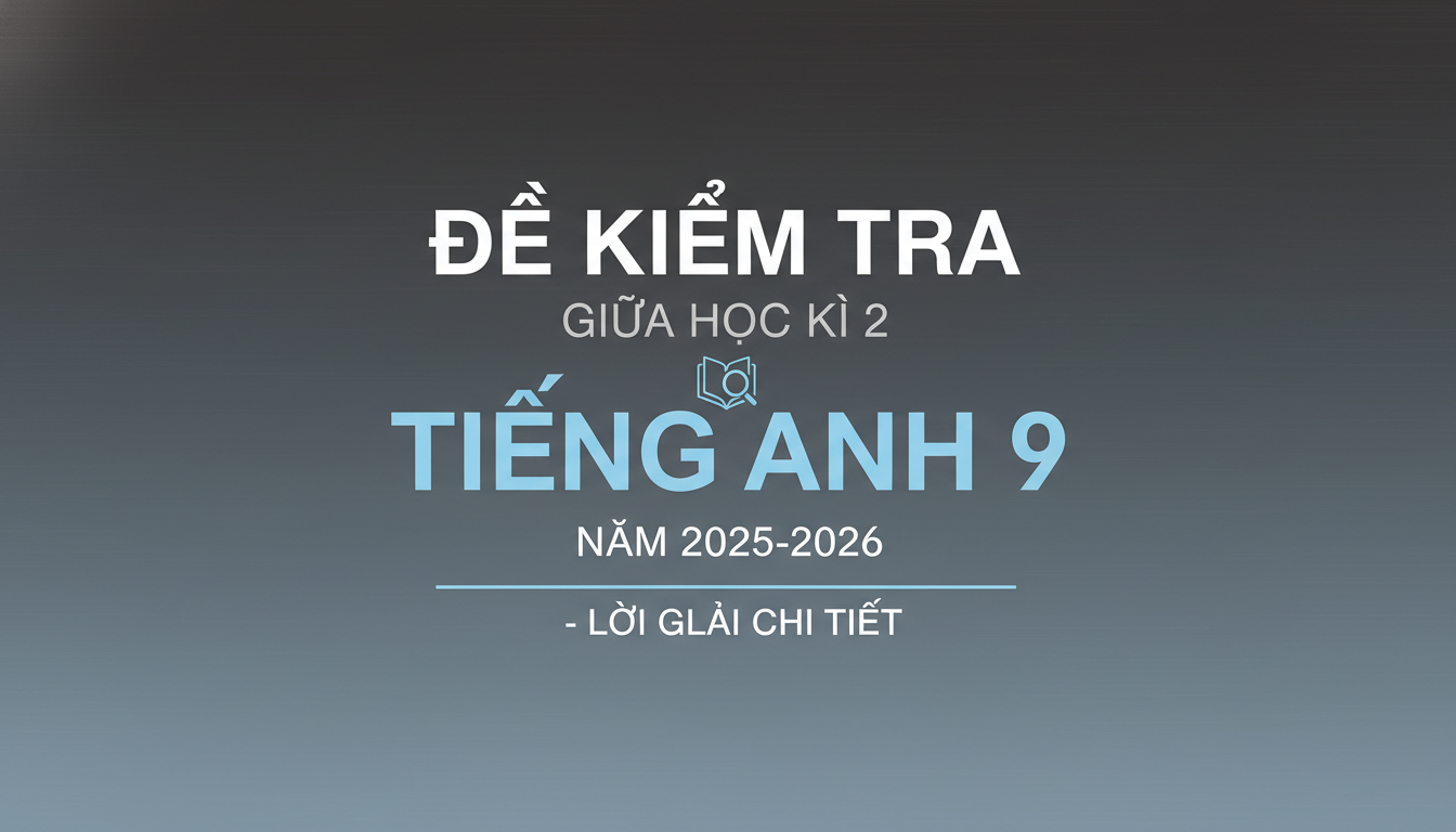 Đề kiểm tra giữa học kì 2 Tiếng anh 9 năm 2025-2026 - lời giải chi tiết