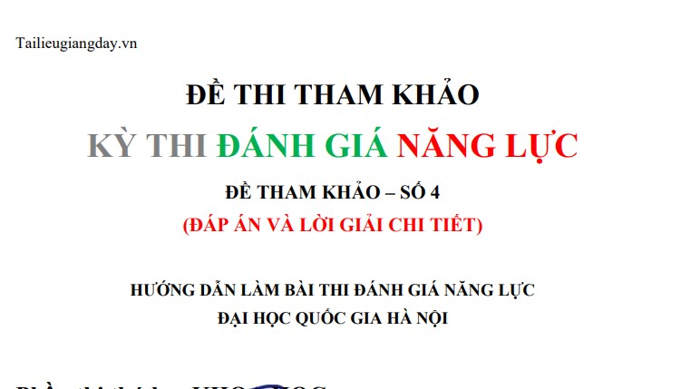 Đề luyện tập thi thử ĐGNL ĐHQG HN 2026 - Địa Lí - Có lời giải - Đề 4