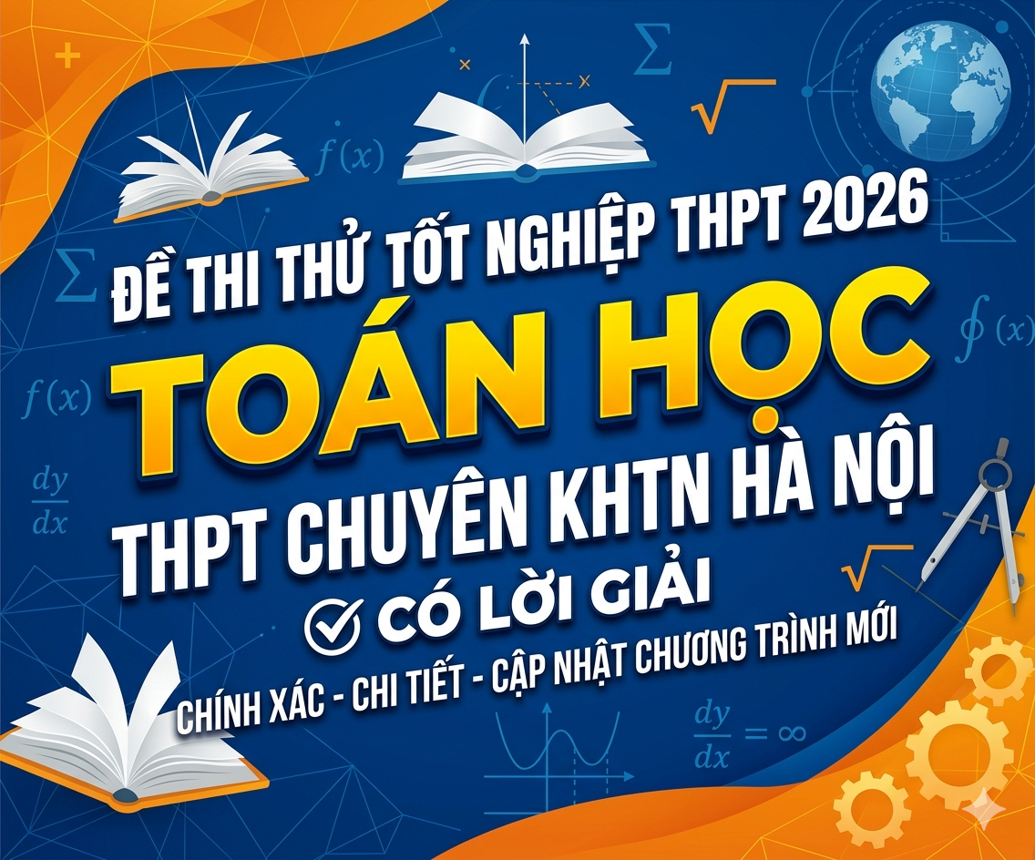 12. Đề thi thử tốt nghiệp THPT 2026 Toán học THPT Chuyên KHTN Hà Nội - có lời giải