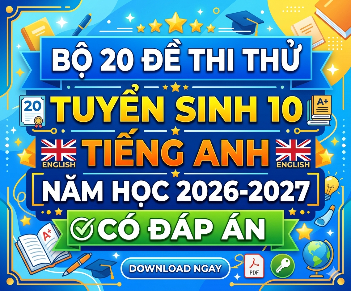 Bộ 20 đề thi thử tuyển sinh 10 Tiếng Anh năm học 2026-2027 có đáp án