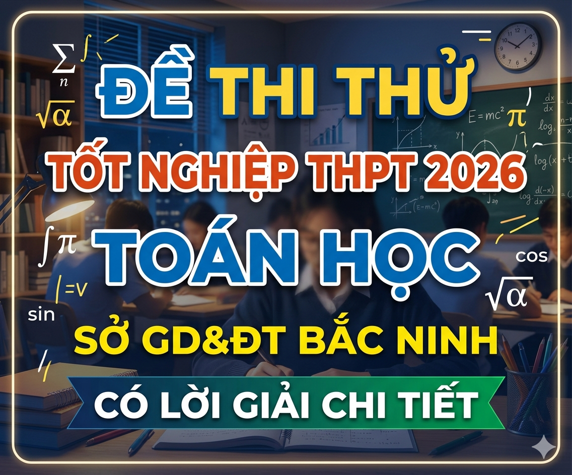 37. Đề thi thử tốt nghiệp THPT 2026 Toán học Sở Bắc Ninh - có lời giải