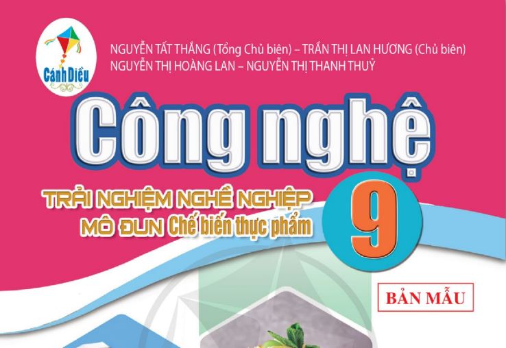 Sách giáo khoa Công Nghệ 9 Chế biến thực phẩm