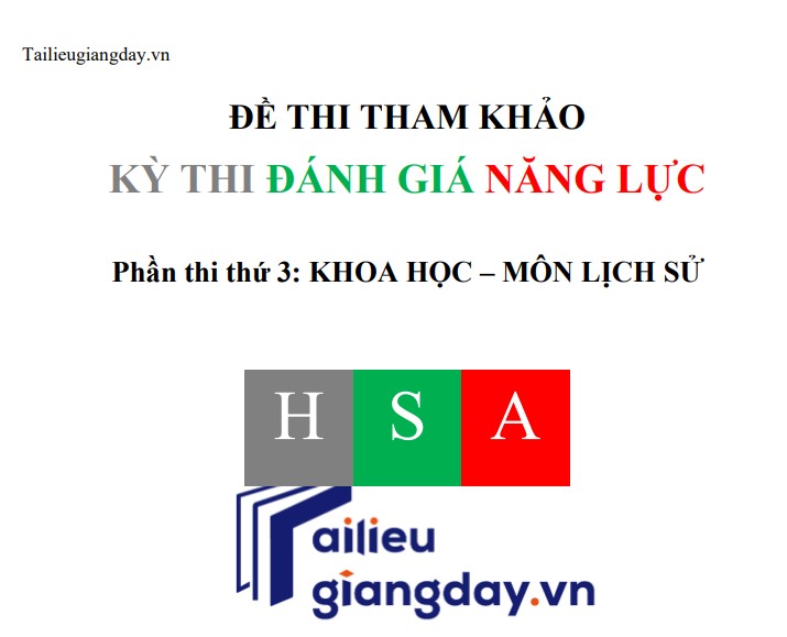 Đề luyện tập thi thử ĐGNL ĐHQG HN 2026 - Lịch sử - Có lời giải - Đề 2